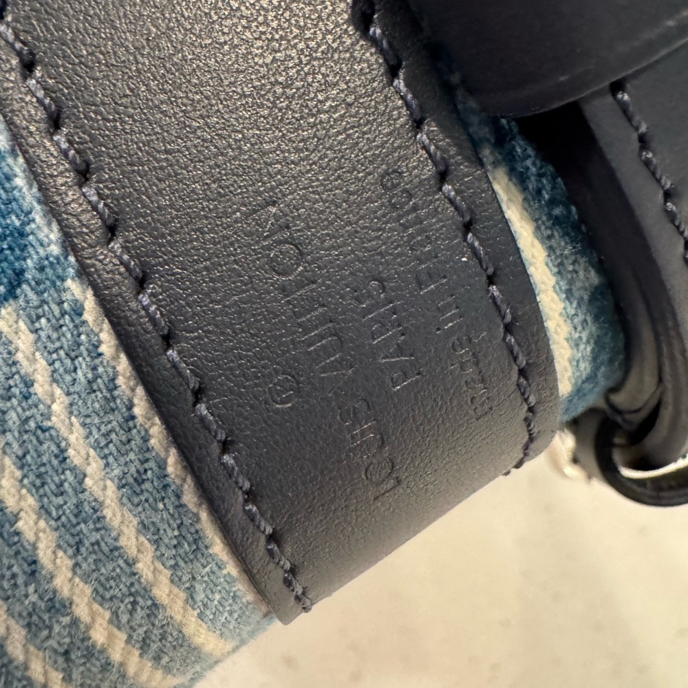 Louis Vuitton Virgil Abloh Blue Watercolor Monogram Denim Keepall Bandoulière 50 - Picture 8 of 13